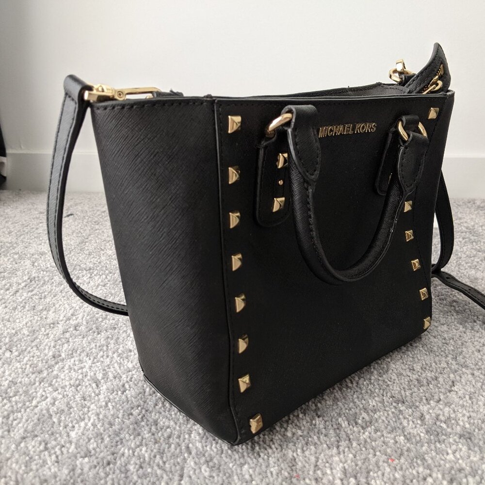 Michael Kors Gold Studded Bag - Picture 5 of 6